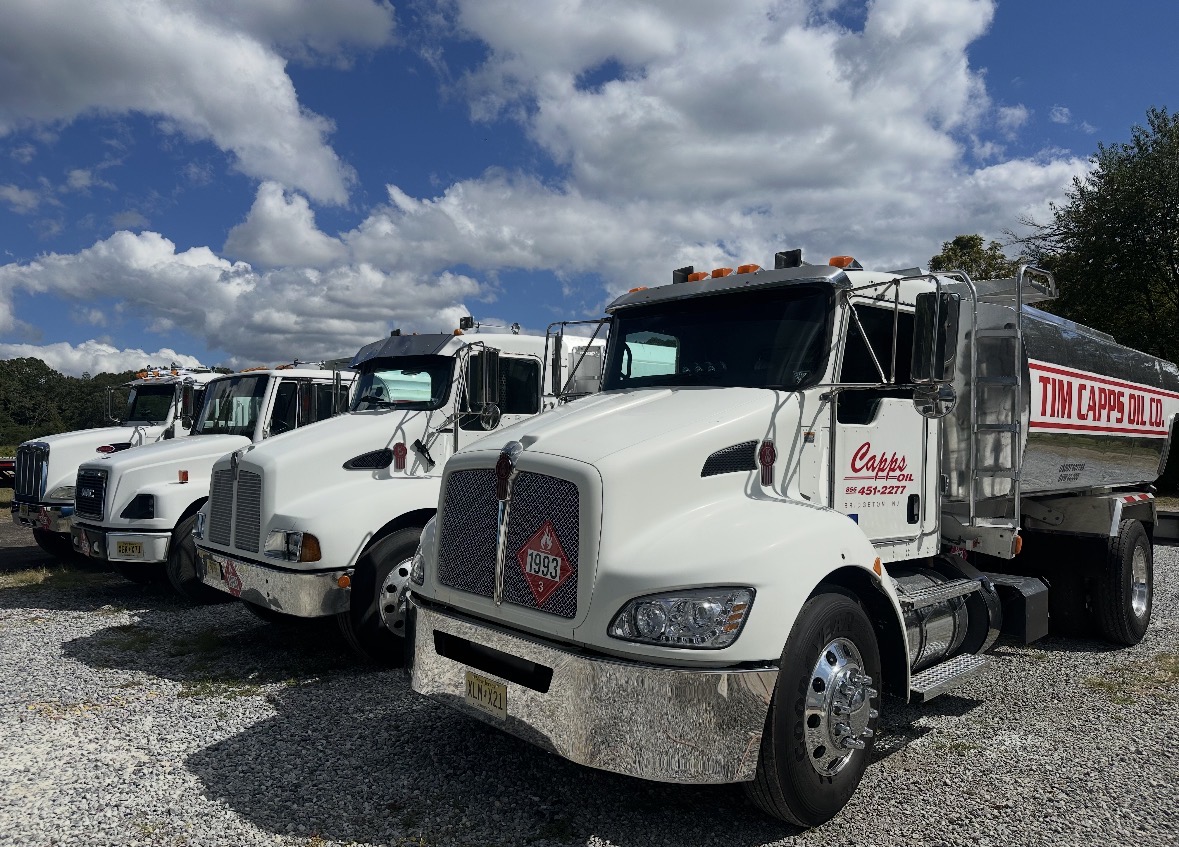 Tim Capps Oil Co. Kenworth fuel truck at the front of the company fleet